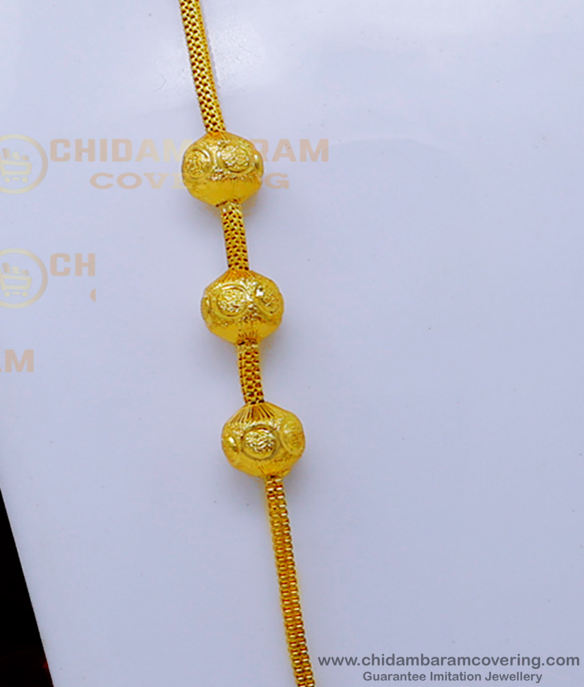 MCHN510 - Gold Plated Jewellery Mugappu Design Without Stone