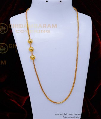 MCHN511 - Mugappu Thali Chain Gold Design with Box Chain Online