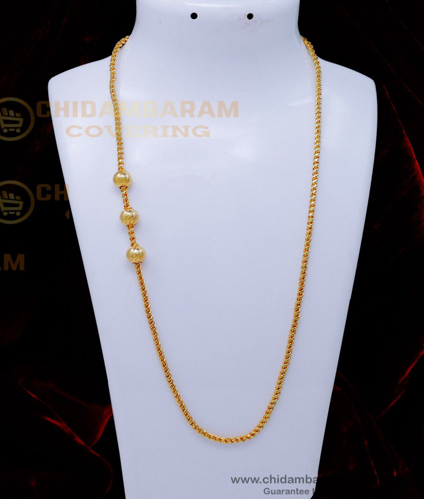 MCHN512 - Plain Daily Wear Thali Chain Model with Balls Mugappu