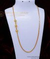 MCHN513 - 30 Inch 1gm Gold Plated Jewellery Plain Gold Mugappu Designs