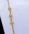 MCHN513 - 30 Inch 1gm Gold Plated Jewellery Plain Gold Mugappu Designs