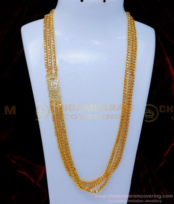 MCHN531 - New Heart Design Chain with White Stone Mugappu Online