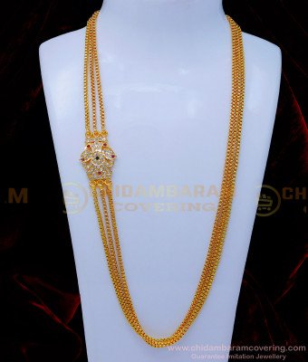 MCHN532 - Gold Look Mugappu New Model Gold Thali Chain Designs