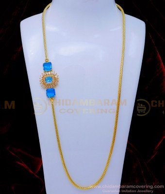 MCHN535 - New Model American Diamond Mugappu Chain for Ladies