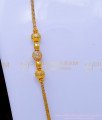 MCHN538 - Gold Design White Stone Balls Mugappu Chain Design