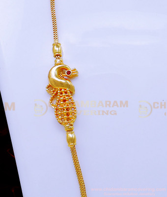 MCHN541 - New Mode Peacock Mugappu Chain Designs without Stone