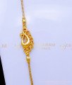 MCHN542 - Gold Model Plain Peacock Mugappu Chain Latest Designs