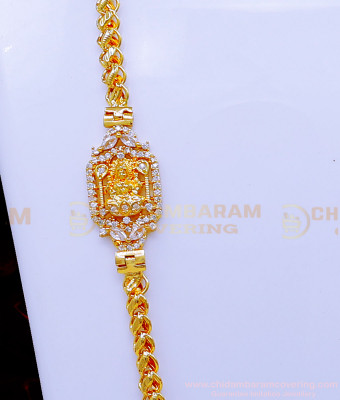 MCHN544 - Trendy Gold Lakshmi Mugappu Designs for Daily Use