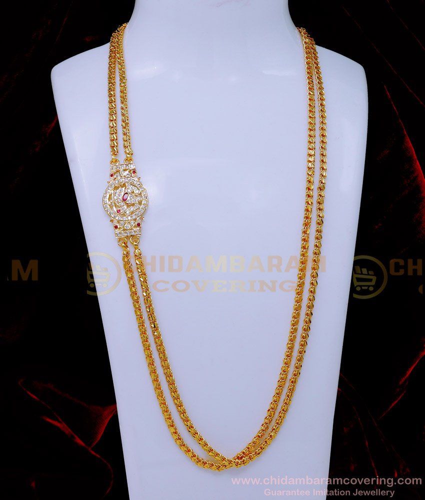 MCHN560 - Impon 2 Line Mugappu Impon Thali Chain Online Shopping