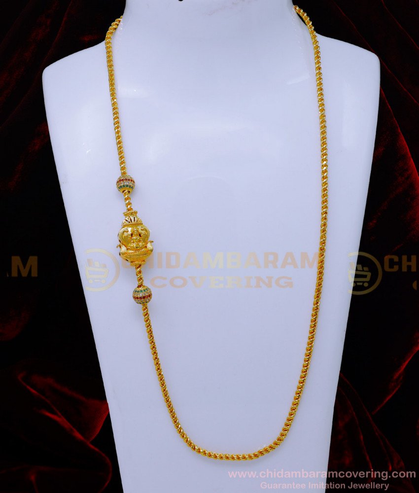 MCHN571 - Gold Design Mugappu Thali Chain New Model Buy Online