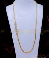 MCHN573 - Elegant White Diamond Mugappu Thali Chain for Women
