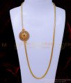 MCHN577 - Gold Plated Multi Stone Thali Kodi Female Mugappu Chain