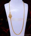 MCHN583 - Latest White Stone Peacock Mugappu Chain Gold Designs