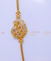 MCHN583 - Latest White Stone Peacock Mugappu Chain Gold Designs