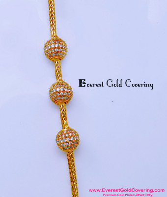 MCHN594 - Trendy Mugappu Thali Chain Gold Model for Daily Use