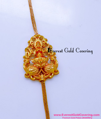 MCHN604 - 2 Gram Gold Forming Lakshmi Mugappu Chain for Women