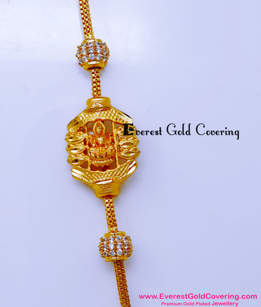 MCHN606 - Elegant 2 Gram Gold Lakshmi Mugappu Designs for Ladies