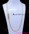 MCHN608 - Elegant One Gram Gold White Diamond Mugappu Chain
