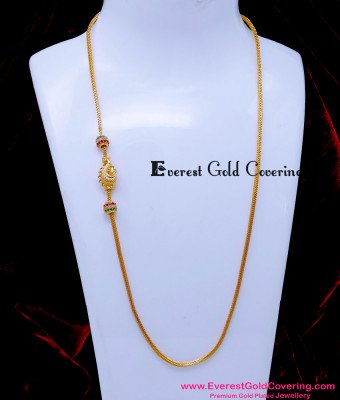 MCHN609 - Trendy Peacock Design Mugappu Chain Latest Designs