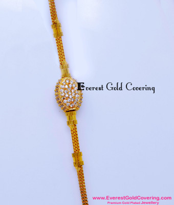MCHN610 - Beautiful Diamond Pattern Mugappu Chain New Model