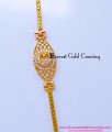 MCHN616 - Simple Elegant White Stone Peacock Mugappu Chain