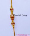 MCHN619 - Gold Model Daily Wear Stone Mugappu Chain Design