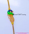 MCHN622 - New Model One Gram Gold Peacock Mugappu Chain Design