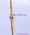 MCHN626 - Gold Model White Stone Mugappu Chain Latest Designs
