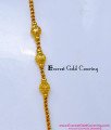 MCHN645 - 1 Gram Gold Plated Plain Mugappu Chain Gold Model