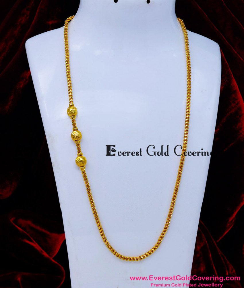 MCHN646 - Daily Wear Mugappu Designs Gold Without Stones Model