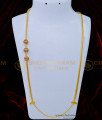 THN60-LG - 30 Inches Long White and Ruby Stone Balls Mugappu Chain with Screw Thali Chain Buy Online