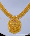 NLC1006 - Gold Design Ruby Stone Necklace One Gram Gold Plated Jewellery Online 