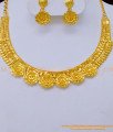 NLC1036 - Latest Gold Forming Flower Design Simple Necklace Set for Women 