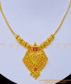 NLC1041 - Attractive Ruby Stone One Gram Gold Simple Necklace Design for Women 