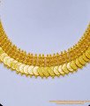 NLC1048 - Traditional Gold Lakshmi Kasu Mala Necklace Design One Gram Gold Jewellery Online