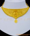 Nlc1053 - Real Gold Design Simple Bridal Wear Forming Gold Choker Necklace Set Online