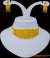 Nlc1054 - Beautiful Bridal Wear Light Weight Gold Forming Mini Choker Necklace Set Online