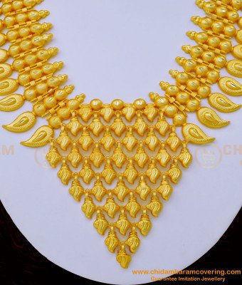 Nlc1056 - Buy Gold Inspired One Gram Gold Necklace Kerala Bridal Jewellery Online