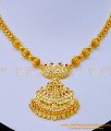 NLC1065 - Latest Collection White and Ruby Stone Impon Swan Design Dollar Attigai for Wedding 