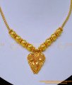 NLC1081 - One Gram Gold Light Weight Simple Necklace Design for Girls