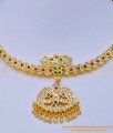 NLC1075 - Attractive Bridal Wear Impon Multi Stone Attigai Necklace for Women  