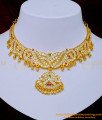 NLC1080 - Traditional South Indian Impon Jewellery Gold Plated Bridal Stone Attigai for Wedding  
