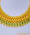 NLC1098 - Grand Look Full Green Nagapadam Mala Choker Necklace Kerala Jewellery for Wedding 