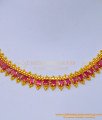 NLC1101 - Elegant Party Wear First Quality 1 Gram Gold Ruby Necklace Design for Ladies 