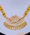 NLC1119 - Latest Impon Swan Dollar with Gold Gundu Mala Five Metal Attigai Necklace Online