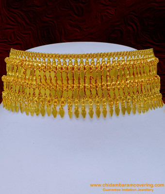 NLC1121 - Real Gold Design Elakkathali Choker Necklace Kerala Bridal Jewelry Online