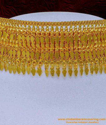 NLC1121 - Real Gold Design Elakkathali Choker Necklace Kerala Bridal Jewelry Online