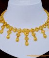 NLC1147 - Simple Light Weight Dubai Choker Gold Plated Necklace Set Design 