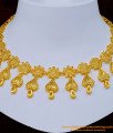 NLC1149 - Unique Flower Model Gold Design Choker Necklace Set Buy Online