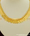 NLC115 - Leaf Shape Lakshmi Kasu Malai Design Necklace Traditional Indian Jewellery  